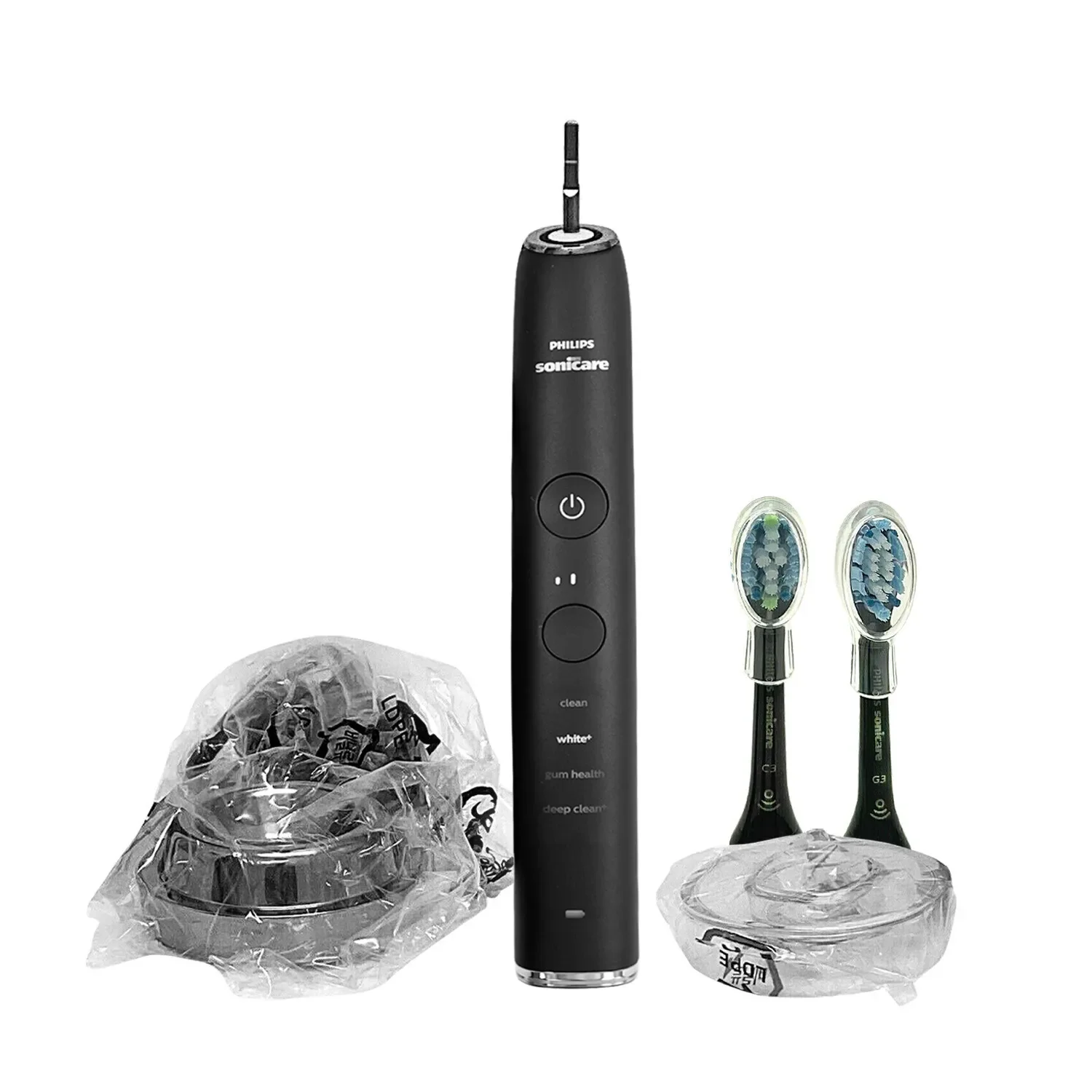 Philips Sonicare-cepillo de dientes eléctrico DiamondClean Smart 9300 Premium, Kit G3 sin caja, color negro, 2 unidades