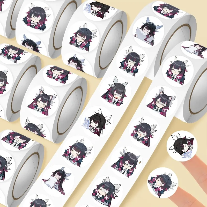 500 Stück/Rolle Genshin Impact Spiel Columbina Hyposelenia Kawaii Aufkleber für Gepäck, Handyhülle, Laptop, Notizbuch, Dekorative Sticker Geschenk
