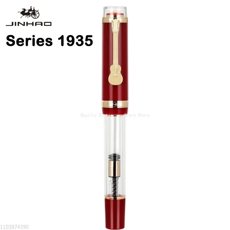 Jinhao 1935 Tiandao โปร่งใส Fountain ปากกา F/M 0.5/0.7 มม.หมึกเขียนปากกาโรงเรียนเครื่องเขียนหรูหราปากกาของขวัญ