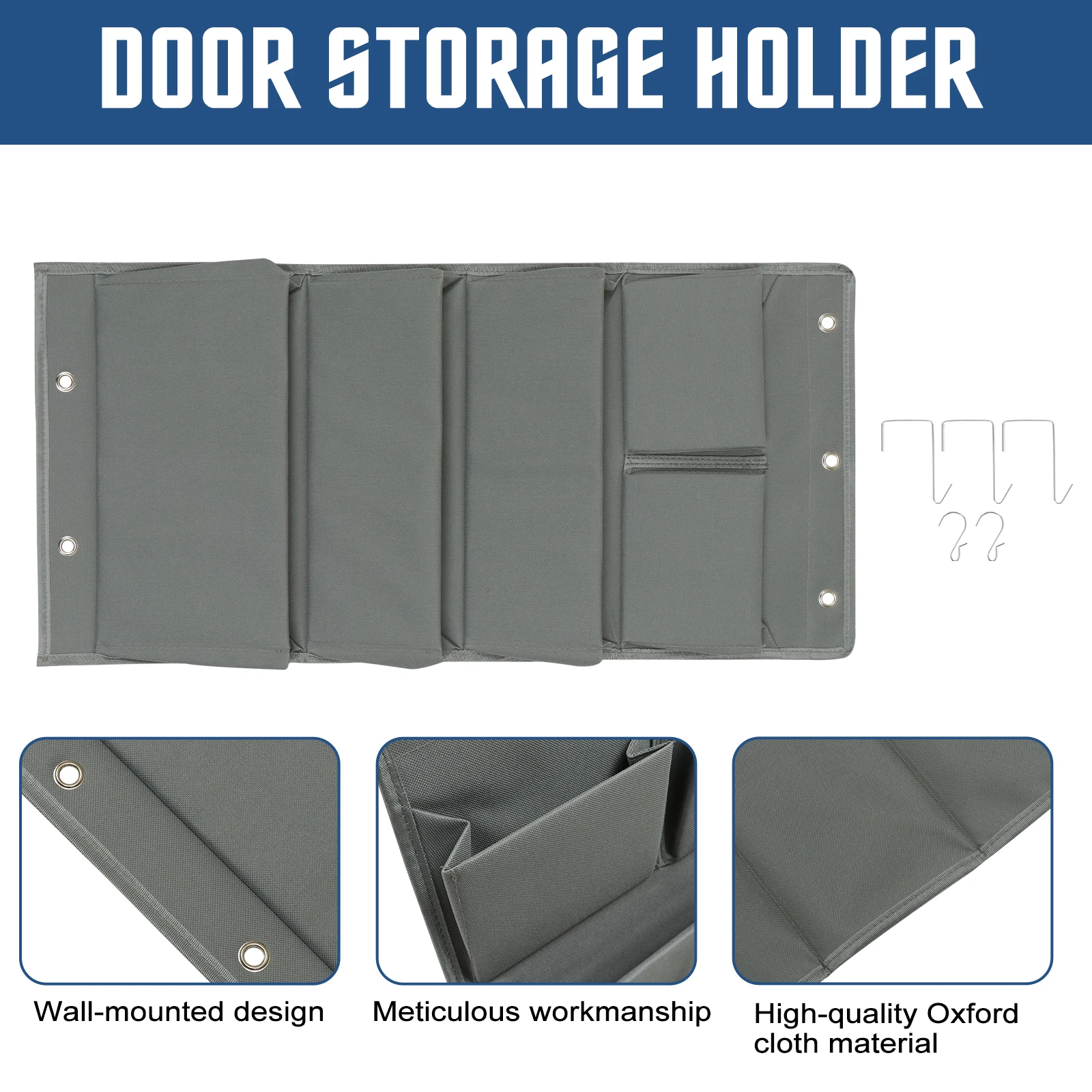 

Bag Large Capacity Organizer Cloth Bag Dorm Door Storage Multifunctional Hanging Storage Door Organizer Pouch Sundry