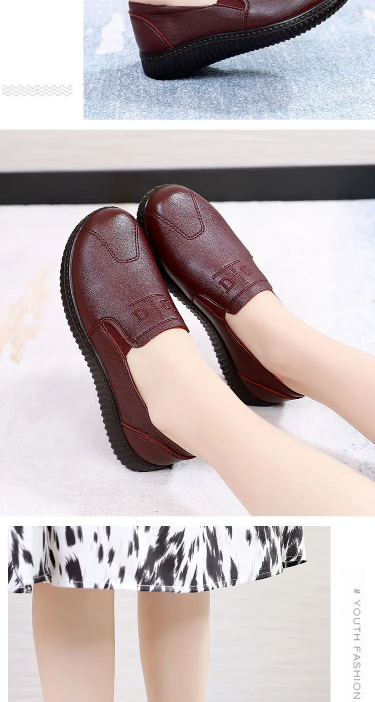 24-Stunden-Versand Ballerinas Damen Casual Walkingschuhe Oma-Damen-Komfort-Mokassins Rutschfeste Damen-Slipper Nicht-Leder – Detail 22