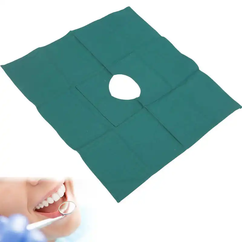 1pcs Oral Care Dental Material Pad Mat Dental Surgical Drapes Cotton Hospital Dentist Surgery Sheet Cover with Hole Accessory