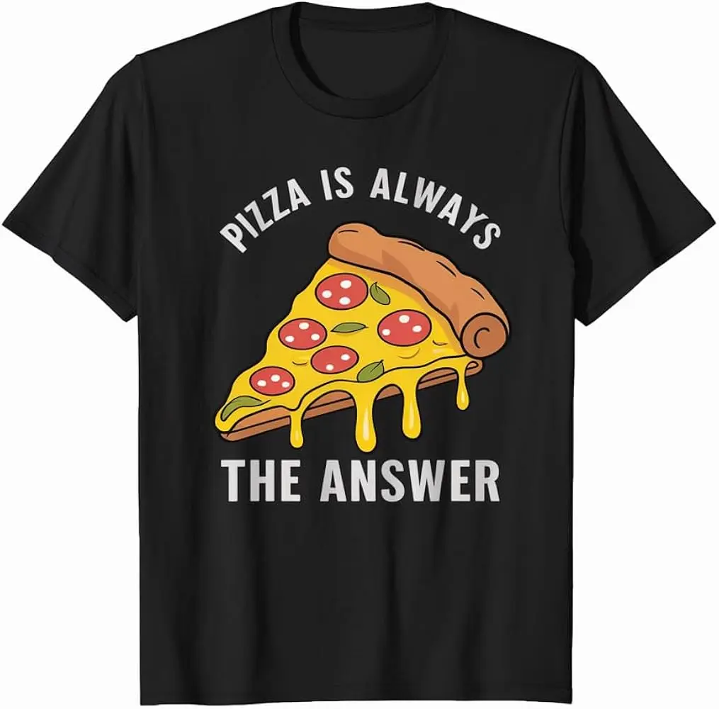 Funny Retro Vintage Pizza Slice for Foodie T-Shirt High Quality 100%Cotton Short Sleeve