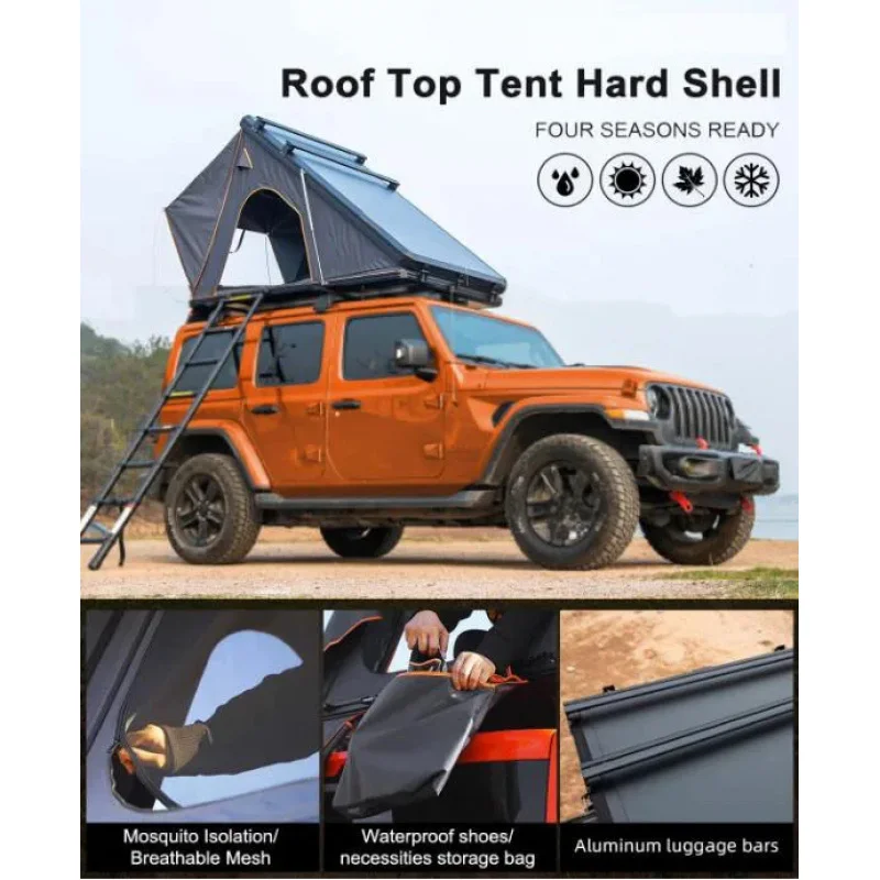 

Best-Selling 4x4 Aluminum Hard-Waterproof Roof Top Tent — Outdoor Camping Gear SUVs and Off-Road Vehicles