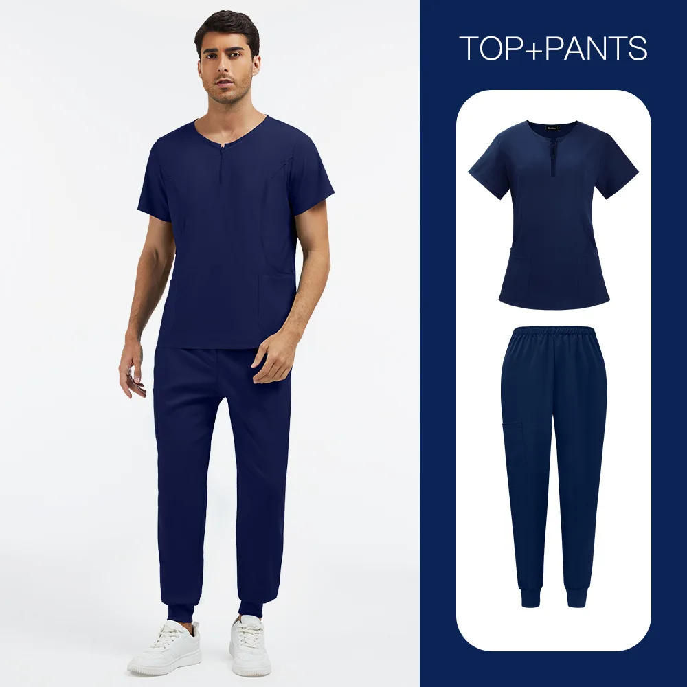 

Professional Men Medical Uniforms Women Scrubs Sets Hospital Surgical Gowns Dental Clinic Beauty Spa Lab Workwear Clothing Suits