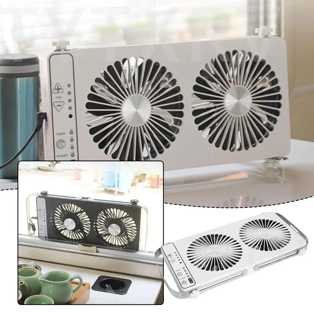 US Standards Silent Roof Fan 12V DC 140mm Exhaust Heat Dissipation Double Reversible Roof Window Fan Motorhome