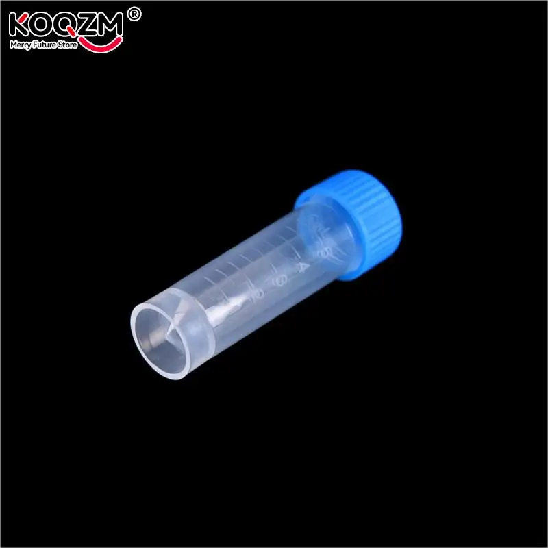 100 sztuk x 5ml chemia plastikowe probówki fiolki Seal Caps opakowanie dla Office School Chemistry Supplies