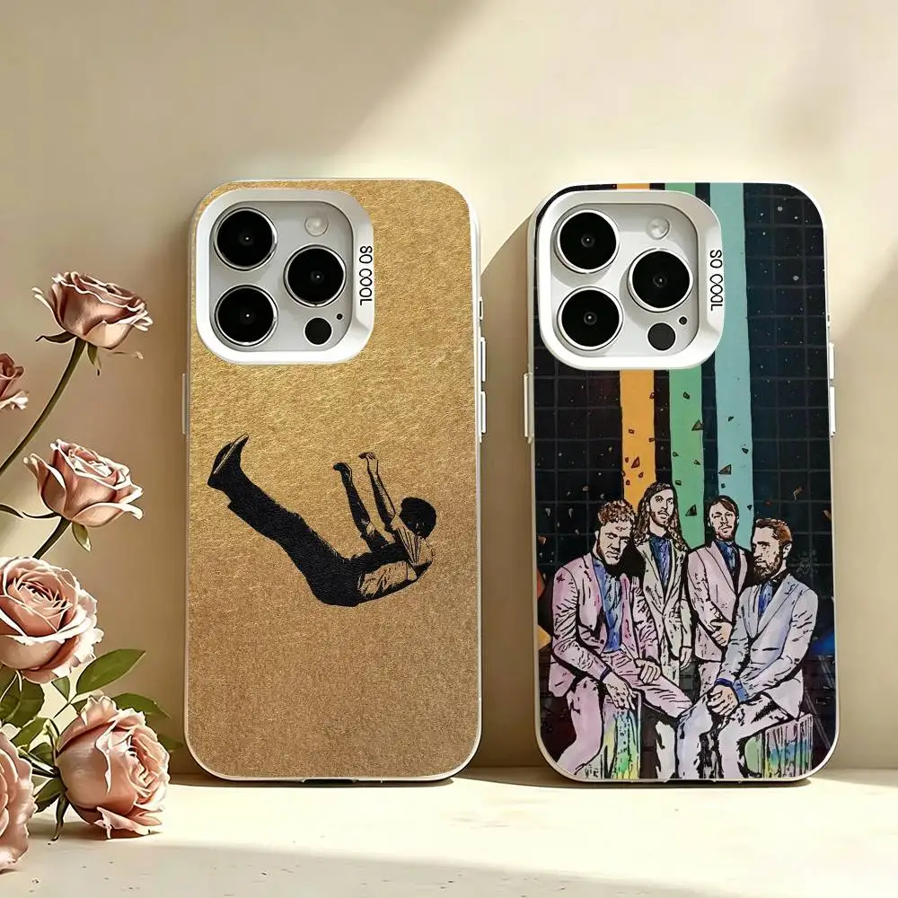 

Rock I-Imagine Dragons Band Phone Case For iPhone 17,16,15,14,13,12,11 Plus,Pro Max,XS,White Silver Cover