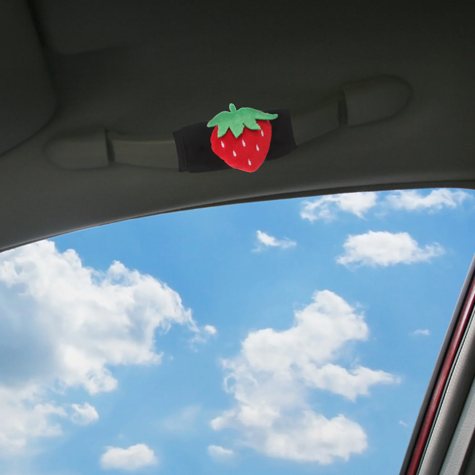 

Soft Car Door Handle Covers Universal Fit For All Models Interior Protection Strawberry Pattern Auto Accessories Cover