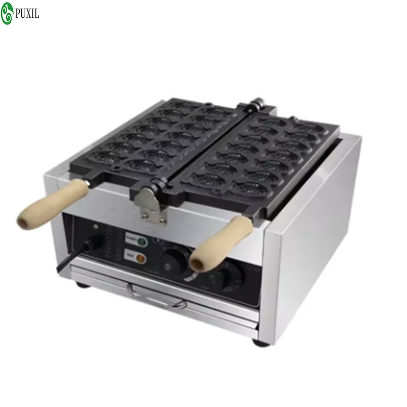 220V/110V Sea Bream Cooking Machine Commercial Mini Fish Cake Tool Internet Famous Stall Pancake Machine Bursting Paste Pancake