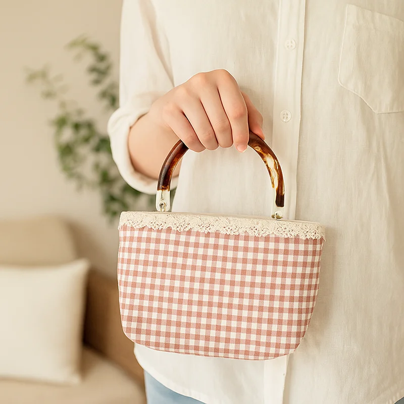 2Pcs Amber Plastic Handle Women's Bag Handles Acrylic O D Ring Handbag Woven-bag Replace Rings Purse Frame DIY Bags Accessories