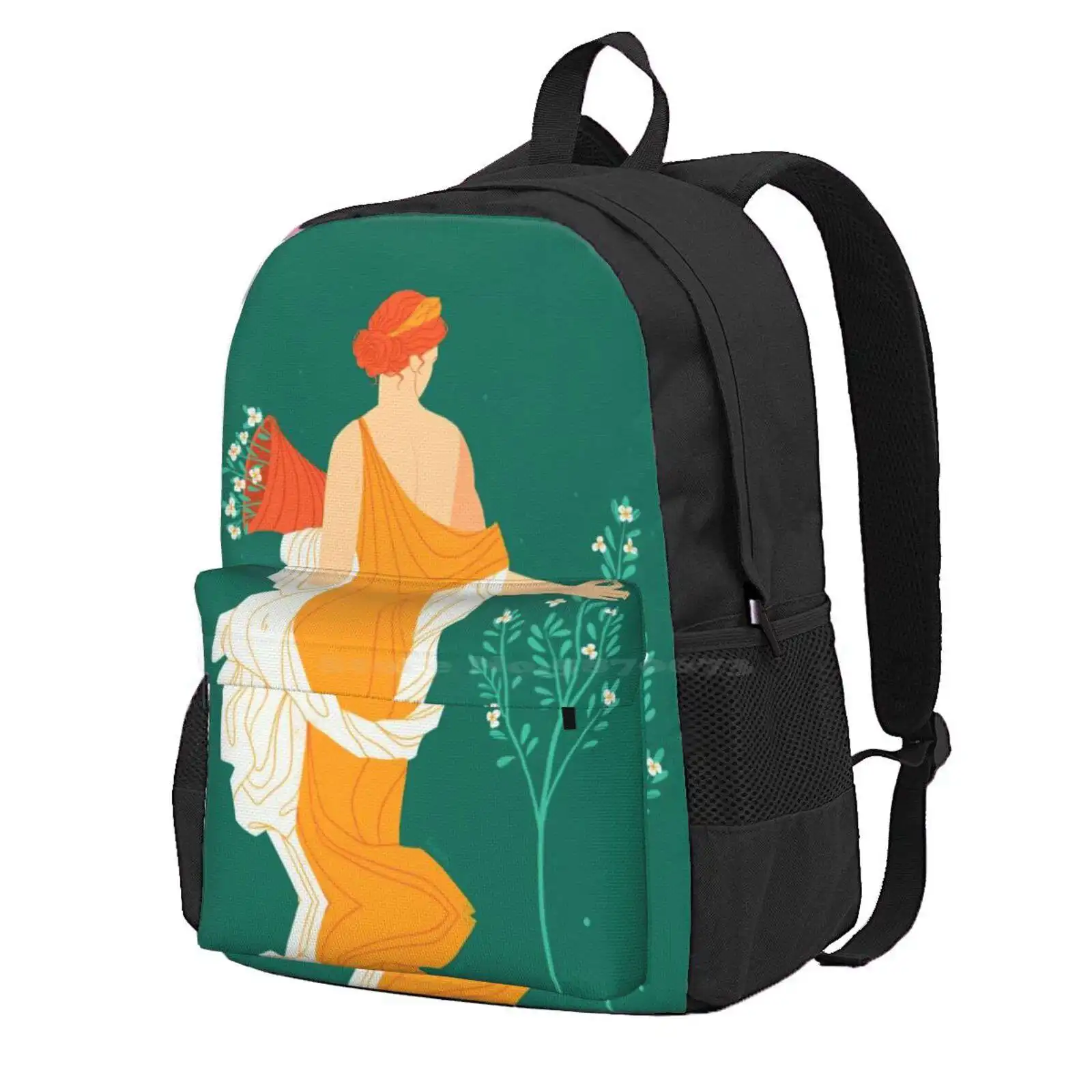 Flora Fresco Hot Sale Schoolbag Backpack Fashion Bags Pompeii Stabae Floralia Roman History Art History Nerd Archaeology