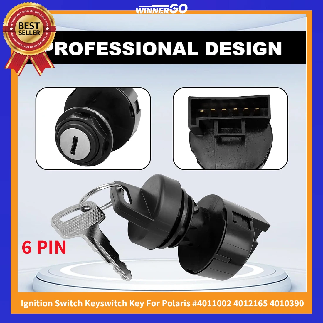 4010390 Ignition Key Switch 3 Position 6 Pins FOR Polaris Ranger 400 425 500 570 700 800 900 1000 Sportsman 300 325 400 450 550