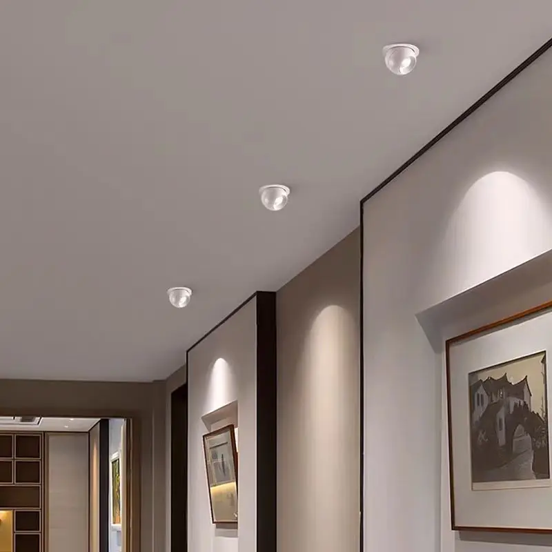 Rotondo 360 °   Ruota dimmerabile LED COB da incasso AC90V-220V Faretto da incasso 7W10W12W15W Faretto da soffitto Sfondo Soggiorno interno