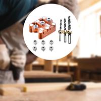 Self Centering Dowel Jig Vertical Pocket Hole Bit Self Centering Drill Guide Set Accessory Punch Wood Hole Bits Set