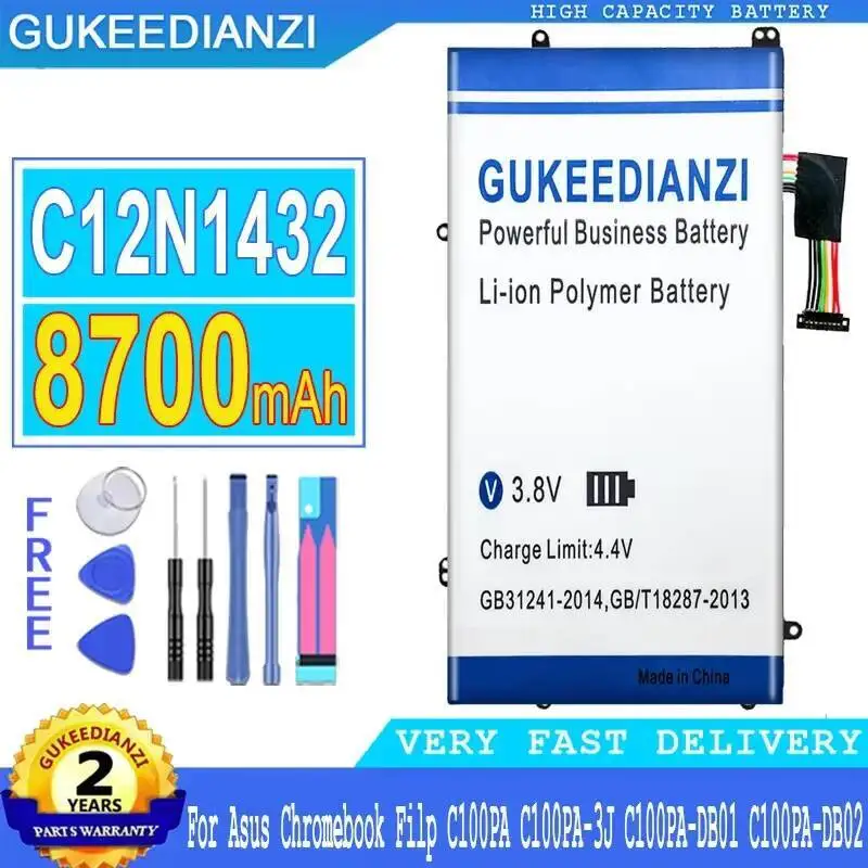 

Laptop Battery C12N1432 8700Mah For Asus Chromebook Filp C100PA C100PA-3J C100PA-DB01 C100PA-DB02