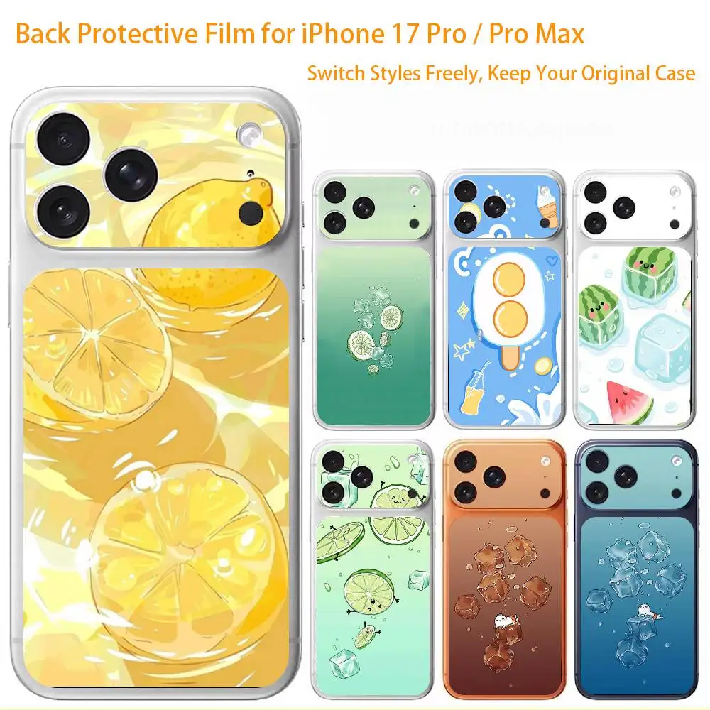 

Cool Summer Series 3D Full Body Skin Decal for iPhone 17/Pro/Pro Max Color Rear Protective Sticker