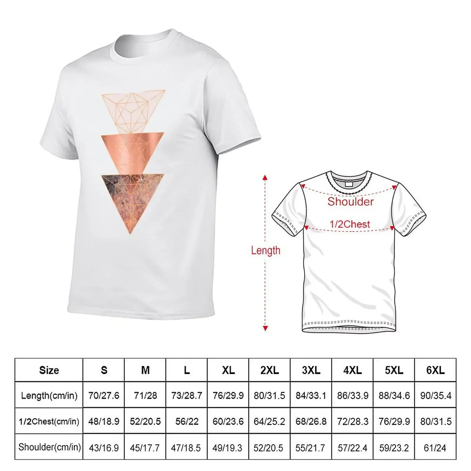 Blush and Copper Geo T-Shirt sports fans graphic shirts cute tops big and tall t shirts for men