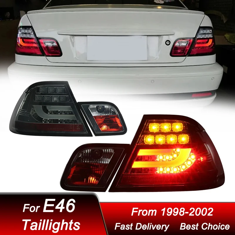 

Pop Car Tail Lights For BMW 3 Series E46 2 Doors Hatchback Coupe 1998-2002 New Style LED Dynamic Turn Signal Light TailLamp Asse