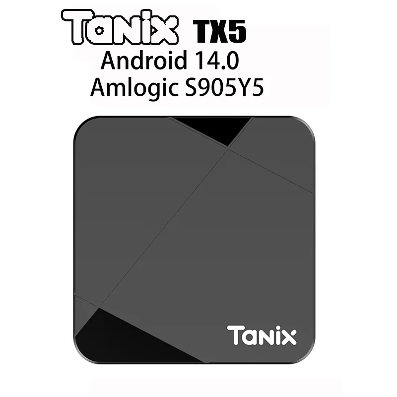 

Tanix TX5 Android 14 TV Box Amlogic S905Y5 2.4G 5G Wifi BT 4K HD 3D 100M Lan ROM 16G 32G 64G
