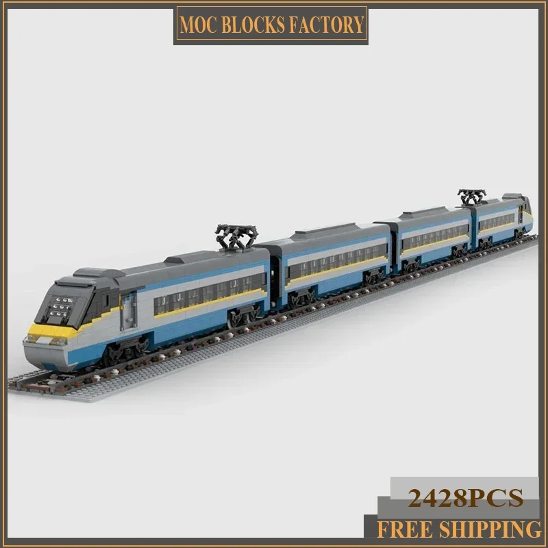 Tecnico Moc Mattoni Modello di auto da città Treno ceco ad alta velocità Blocchi modulari Regali Giocattoli per bambini Set fai da te Assemblaggio