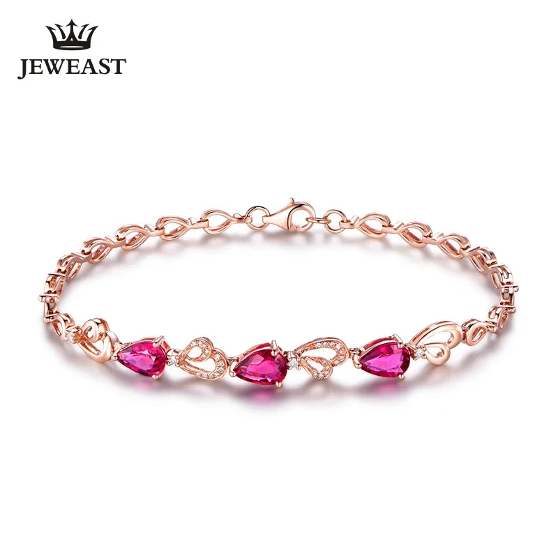 

rubellite 18k Female Bracelets Fine Jewelry Gift Girl Thin Trendy Solid 750 Real Bangle Party Good Nice