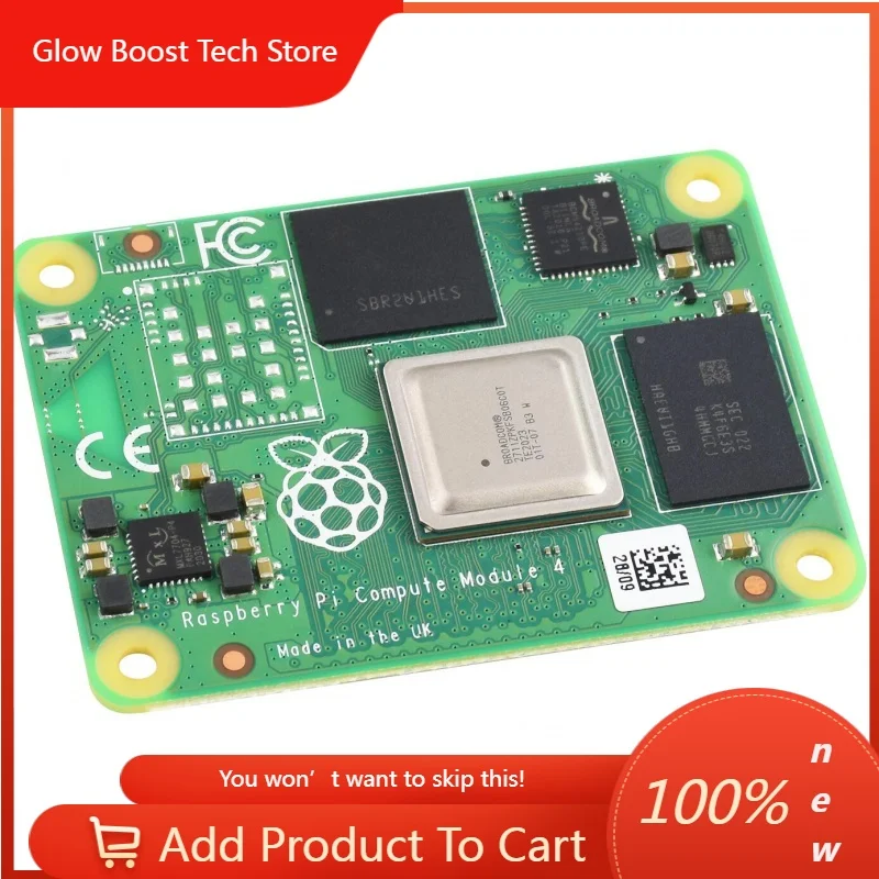 Module de calcul Raspberry Pi 4 CM4, options pour 1 Go, 2 Go, 4 Go de RAM, 8 Go, 16 Go, 32 Go de EMMC, Bluetooth 5