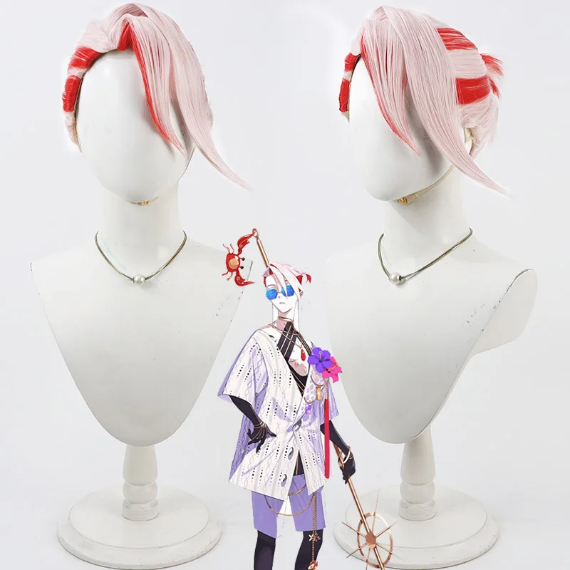 

Парик для косплея Karna Fate Grand Order FGO, розовый, красный, косичка, термостойкие синтетические волосы, Хэллоуин, карнавал, вечеринка