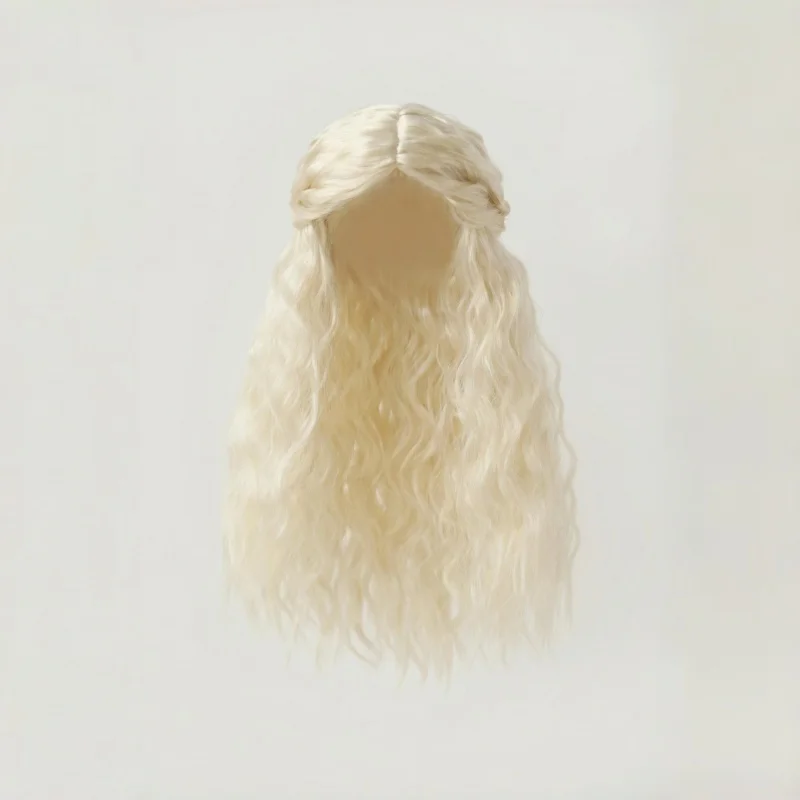 JD119 3-4inch 4-5inch 5-6inch Long Princess Wave Synthetic mohair BJD wigs  1/12  1/8 OB11 Tiny  Doll accessories