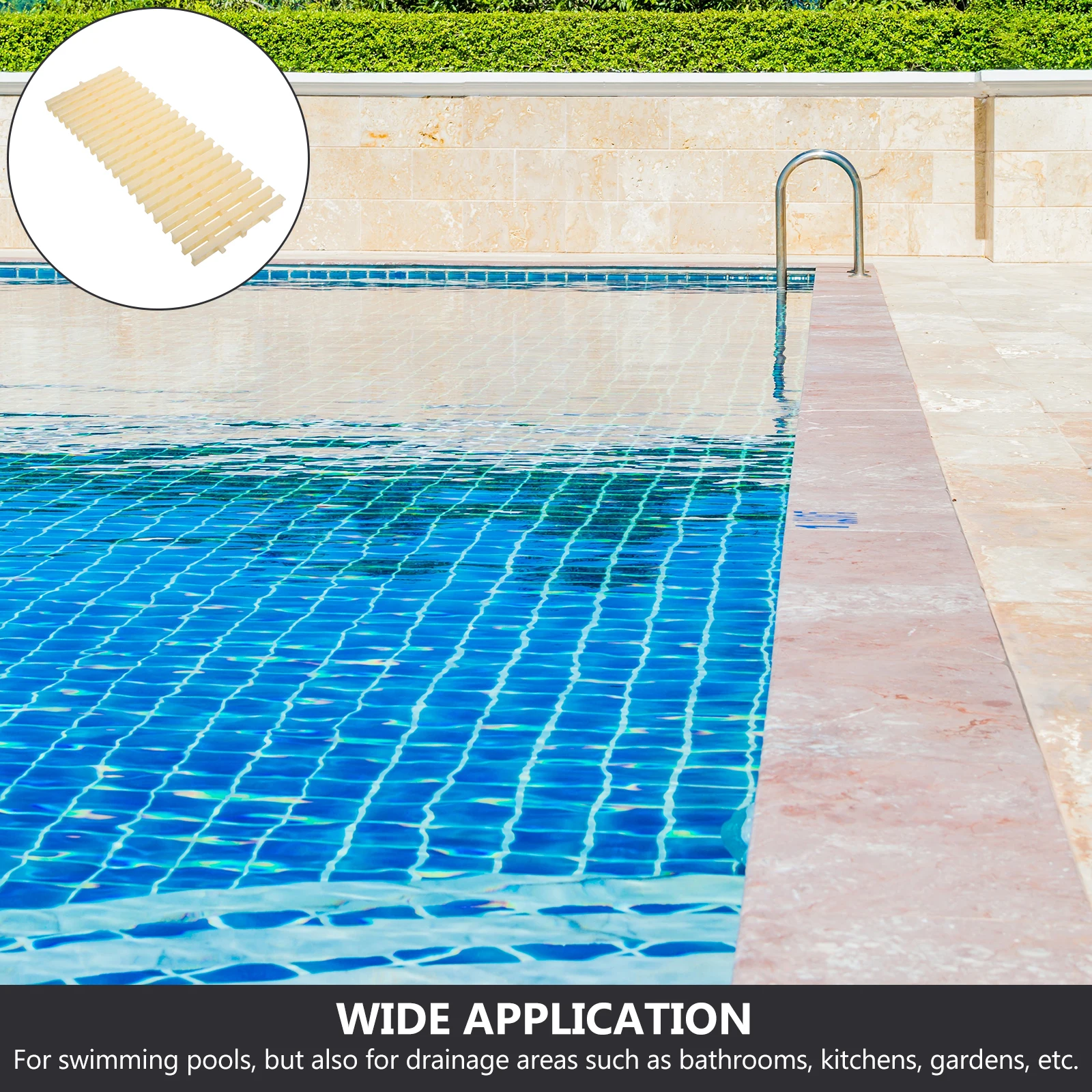 

20M Non-slip Drainage Grating Durable Plastic Interlocking Design Replacement Part Household Use Swimming Pool Grate Safety