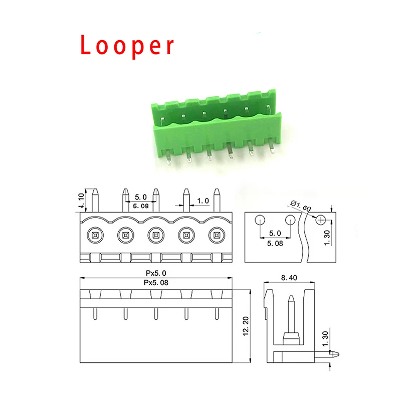 5set/sets KF2EDGKD Screwless spring type KF2EDGKD-5.08mm plug-in push-type terminal welding board PCB straight bent pin