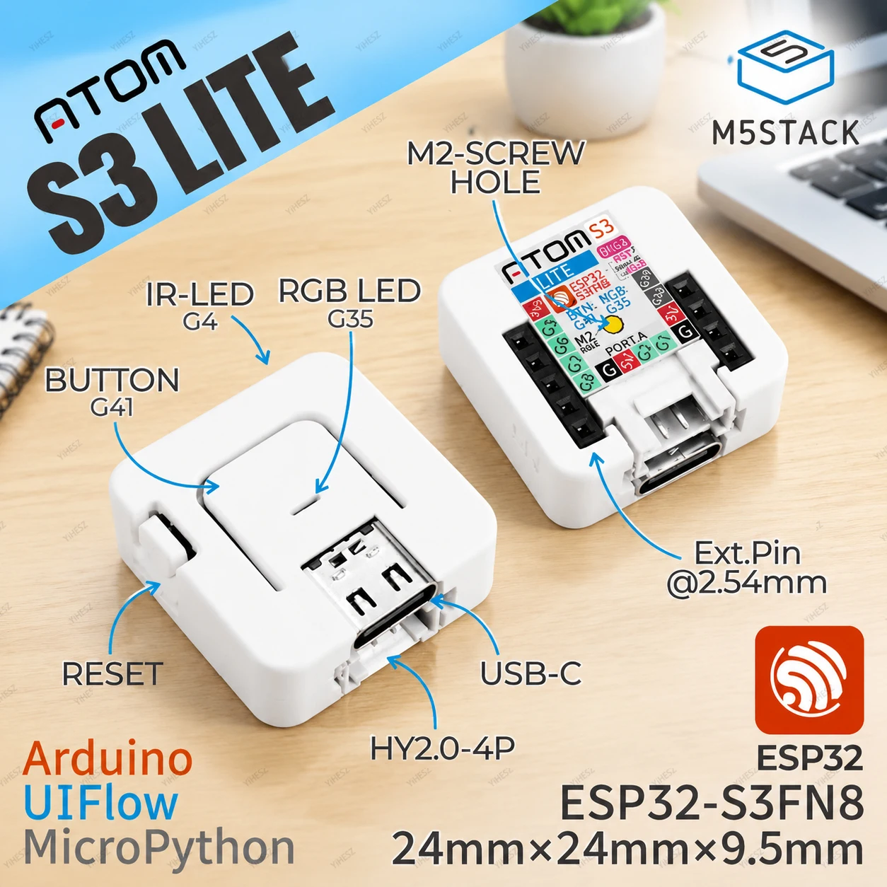 Arduino Kit - M5Stack AtomS3-Lite ESP32-S3 Development Board Mini