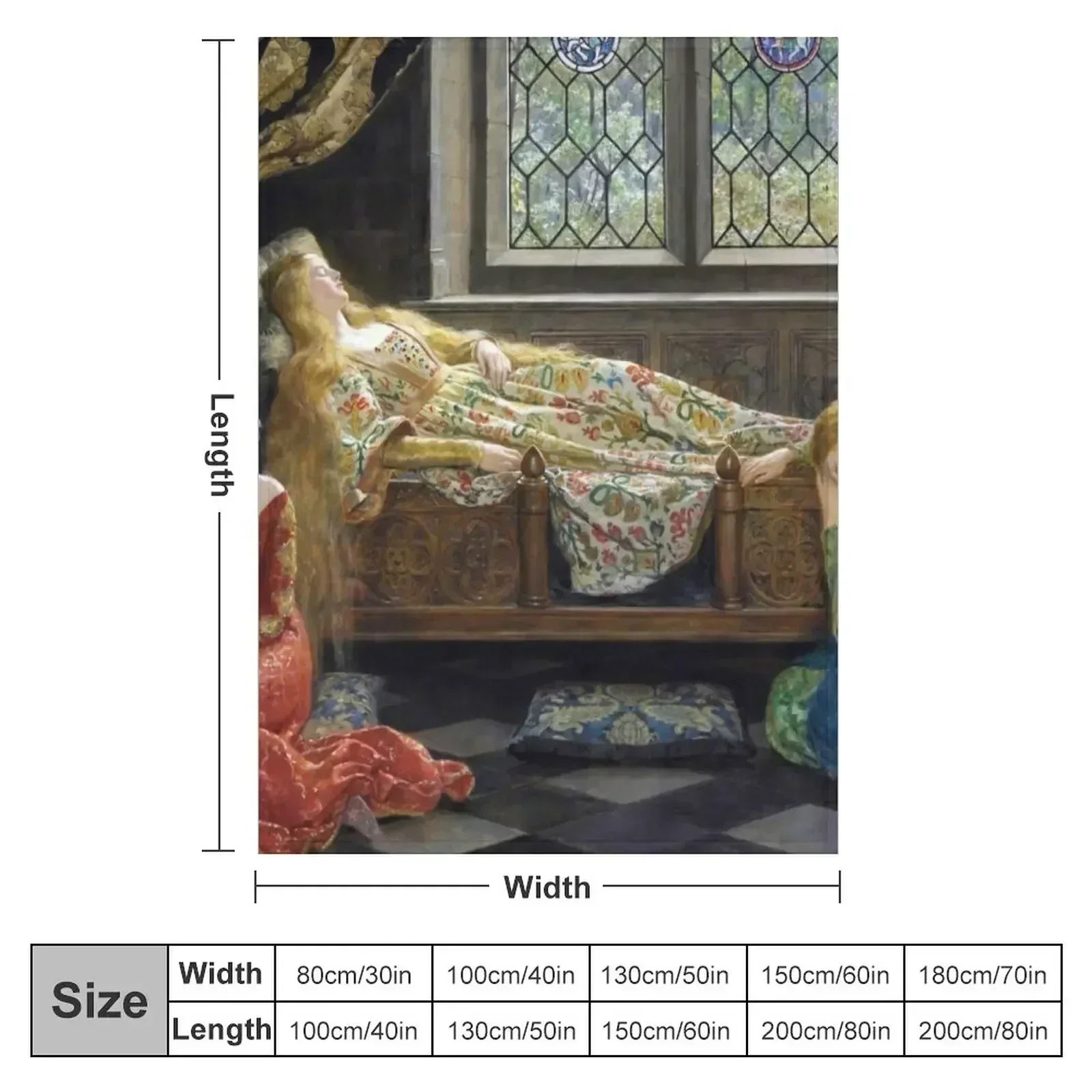 Sleeping Beauty - John Collier - 1921 Throw Blanket Polar Luxury St Blankets