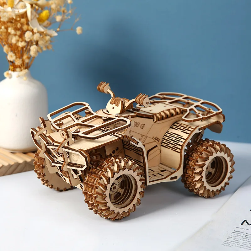 

DIY 3D Wooden Puzzle All Terrain Vehicle Miniature Model Kits Assembly Jigsaw Puzzles for Friends Birthday Gifts