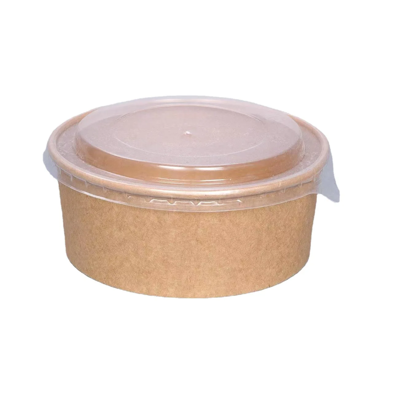 15pcs Kraft Paper Bowls Cups Fruit Salad Bowl Kraft Containers Salad Food Prep Kraft Box Cream Ice Snack Storage 500ml 750ml