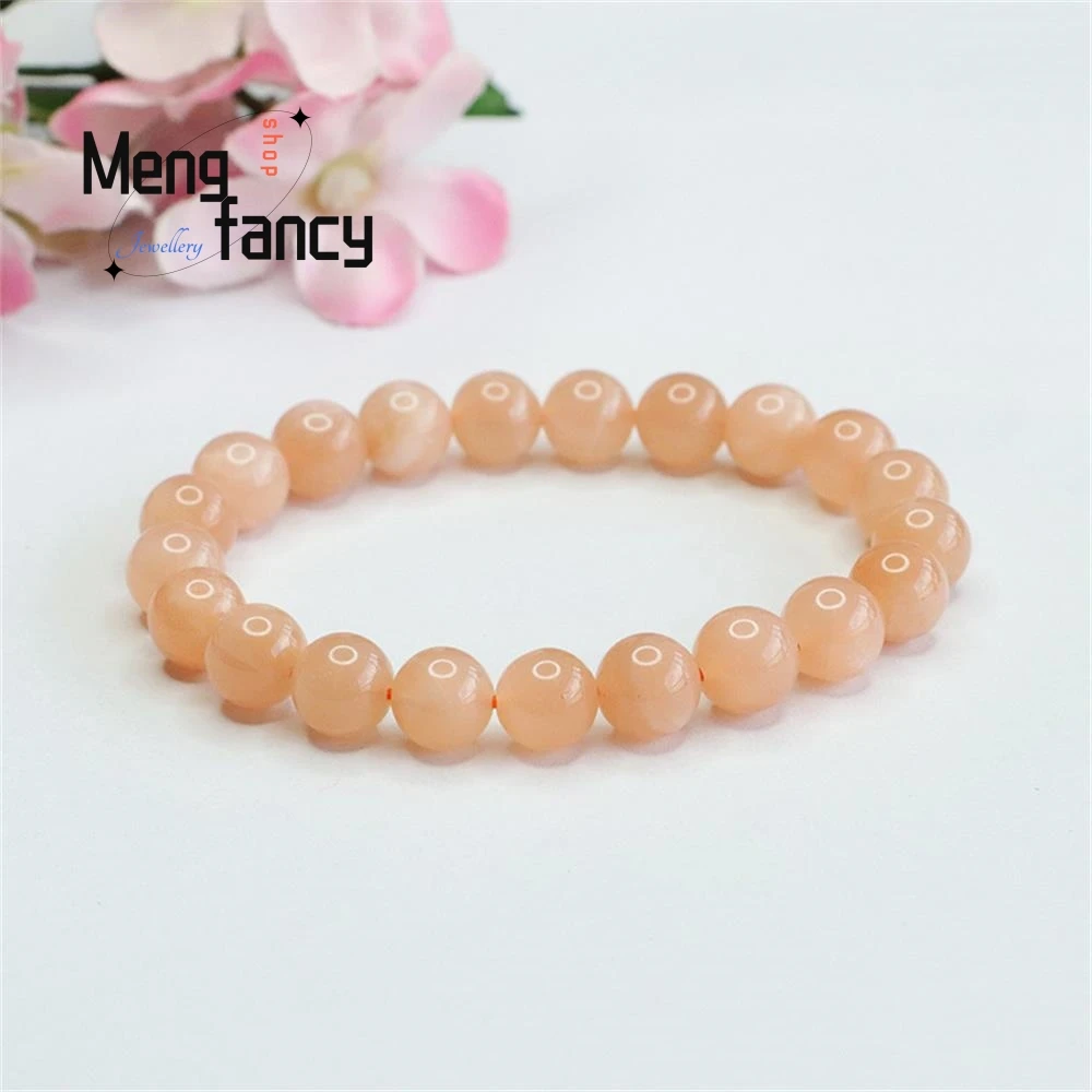 Bracelet en cristal de clair de lune orange naturel, bijoux de sagesse colorés, simple, élégant, de haute qualité, sexy, luxe, jeunes filles