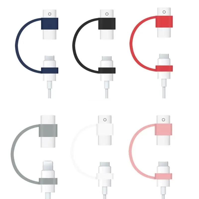 Soft Grip Sleeve Holder Anti-loss Charging Cable Adapter Tether for USB-C Pencil Dropship