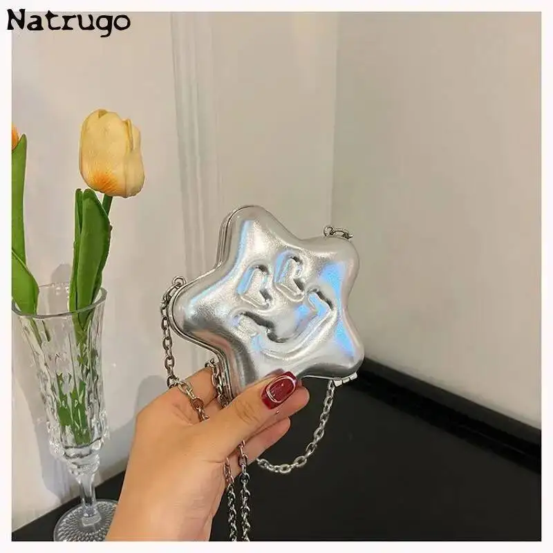 

Mini Cute Handbags For Women Fashion Smiling Face Luxury Designer Purse Simple Versatile Lady Small Shoulder Crossbody Bags