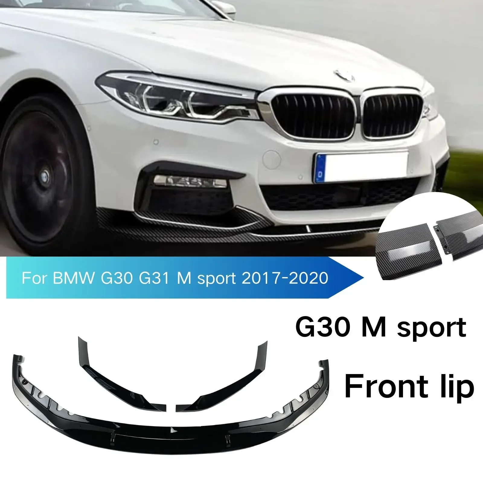 

Передняя губа ДЛЯ BMW G30 G31 M sport 2017-2020 серия BMW 5 ранние месяцы M Спорт Блеск Черный Губы нижний разделитель диффузор