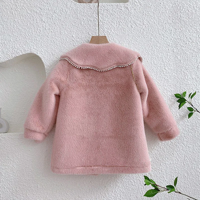 Girls Kids Coat Jacket Overcoat Cotton 2022 Pink Warm Plus Thicken Winter Christmas Children\'s Clothing