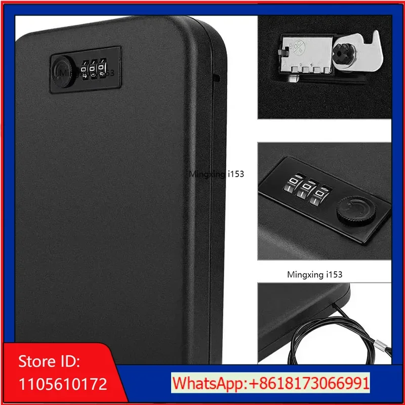 Large size car mounted household portable jewelry box, cash box, car mounted password safe