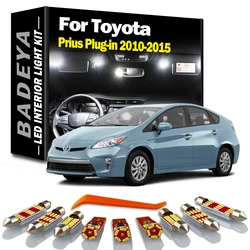 BADEYA 12Pcs Vehicle LED Interior Map Dome Light Kit For Toyota Prius Plug-in 2010 2011 2012 2013 2014 2015 Trunk Signal Lamp