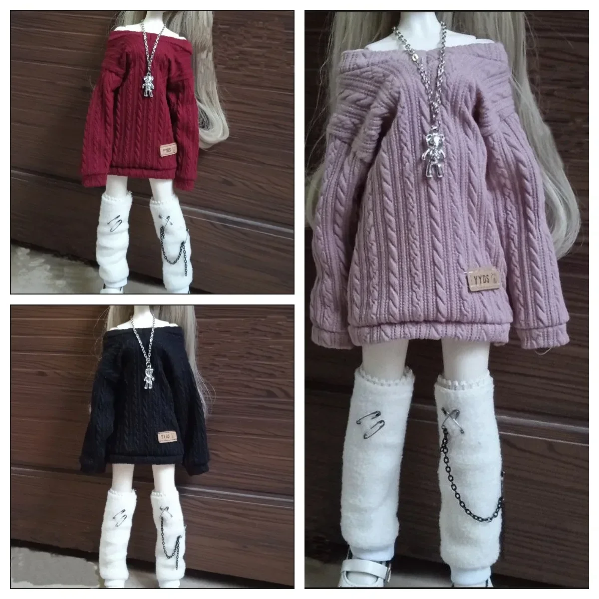 

Аксессуары для кукол 30/45/60 см, кукольная одежда для 1/3 1/4 1/6, Bjd кукла, свободный свитер, игрушки для девочек, платье, без куклы