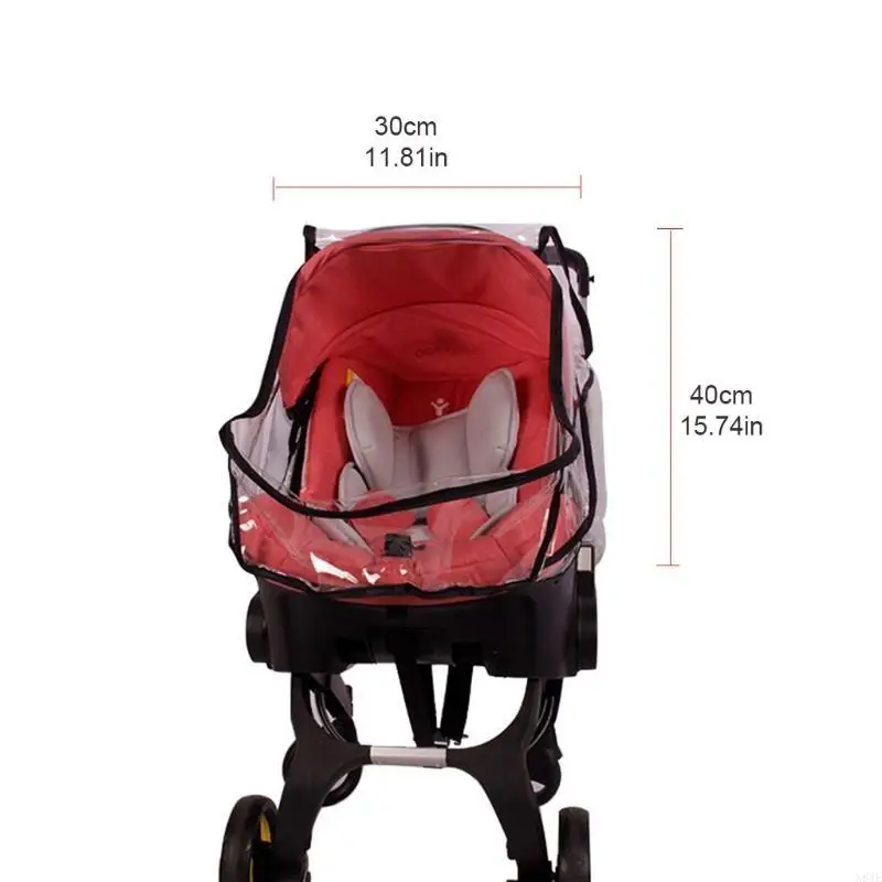 N84E Baby عربة أمطار تغطية سيارة الرضع للمقعد درع شفاف مقاومة للماء للرياح لعلاج الكرسي المائي.