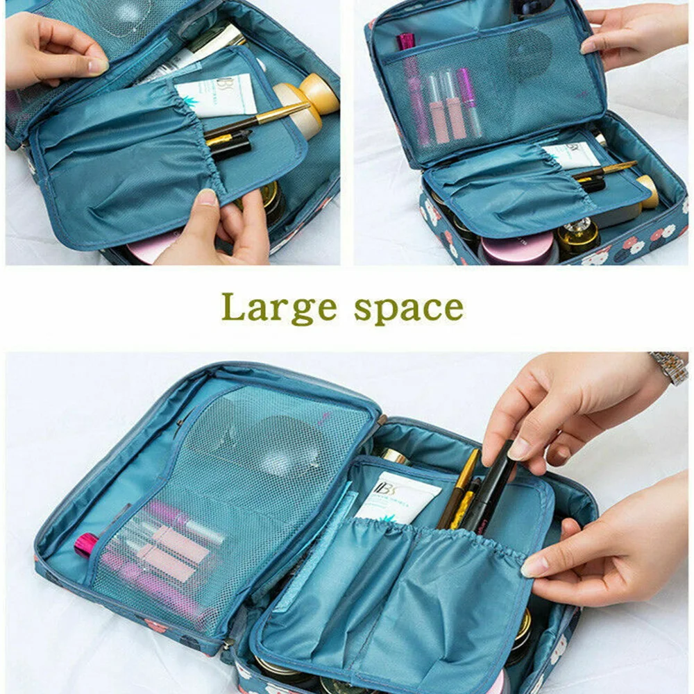 Travel Cosmetic Bags Toiletrys Makeup Organizer Girl Outdoor Waterproof Make Up Case Woman Personal Hygiene Tote Beauty Bag 2023