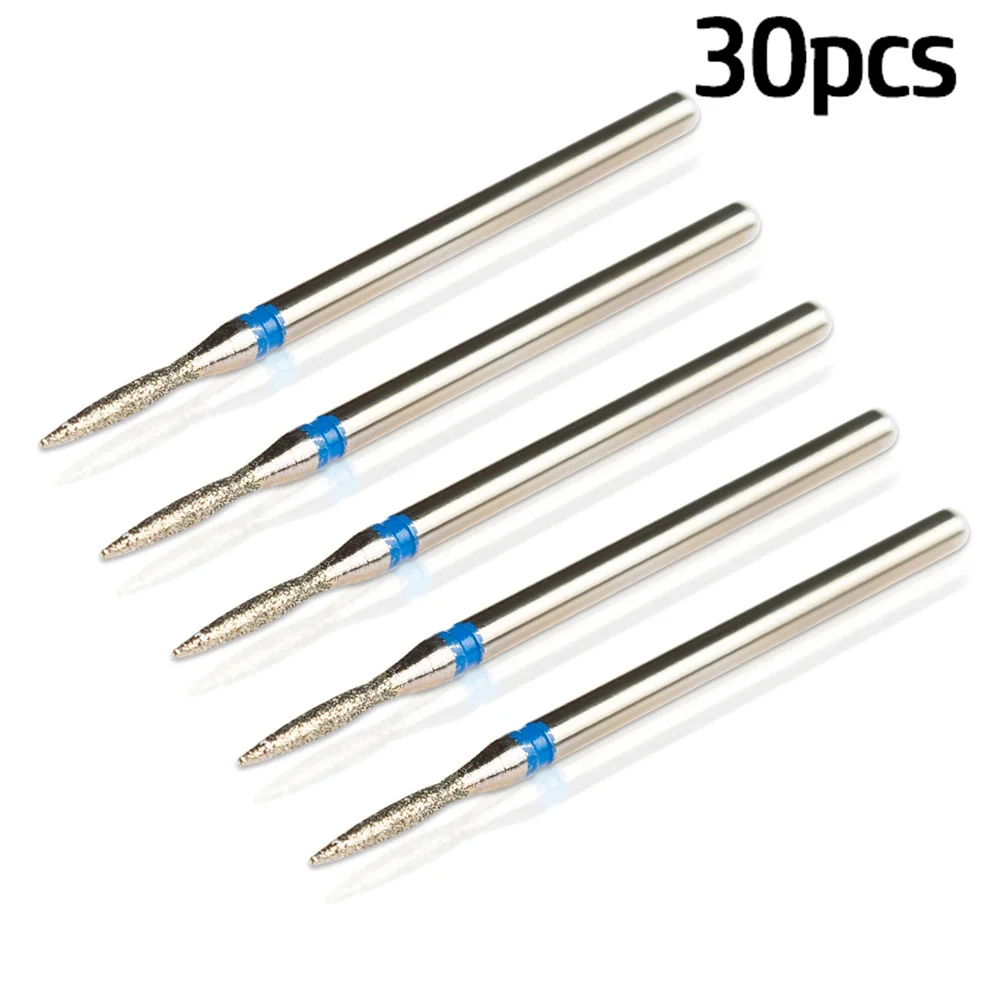 30pcs/Lot Diamond Cutters for Manicure Nail Drill Bits Milling Cutter for Pedicure Machine Remove Gel Nails Accessories Tools