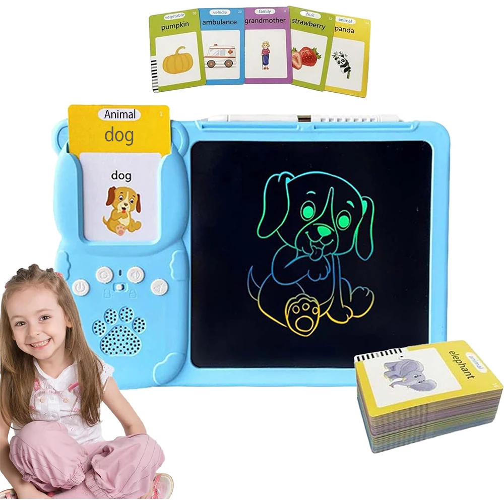 

Говорящие флеш-карты для малышей, ЖК-планшет для письма и рисования, обучающие игрушки Монтессори, портативные развивающие игрушки для раннего обучения детей