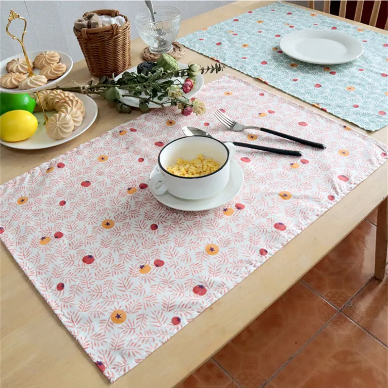 1Pc 40x60cm Persimmon Printed Home Cotton Fabric Kitchen Tea Towel Table Napkin Dustproof Cover