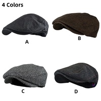 Fashion Berets Caps Men Women British Retro Plaid Flat Caps Male Autumn Winter Adjustable Driver Hat Unisex Duckbill Caps