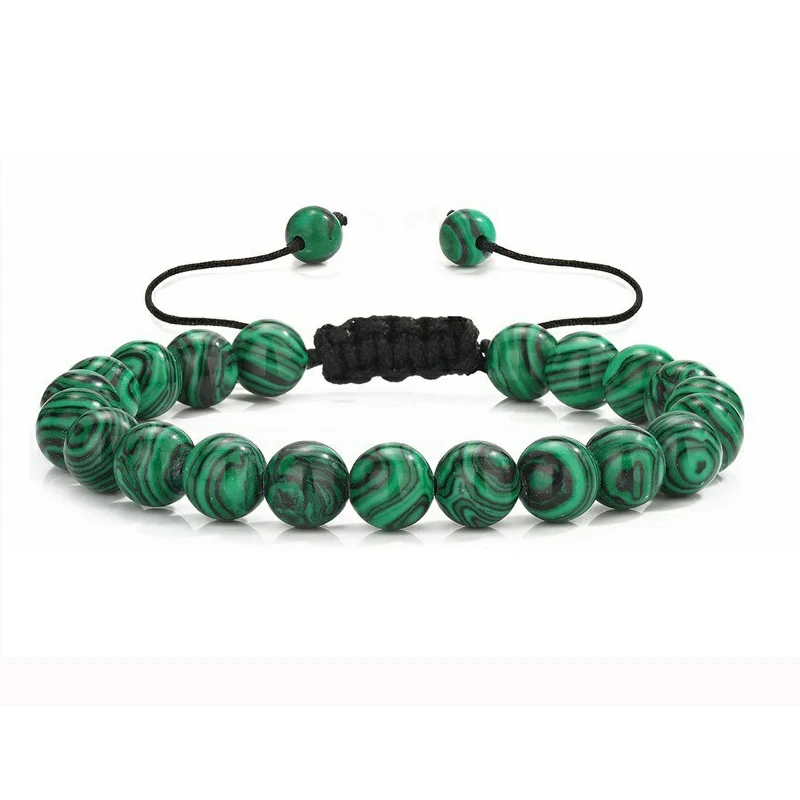 Mehrere Stile 8mm natürliche Tigeraugen Lava Rock Schutz HANDGEMACHTE Armband Herren Geschenk – Detail 7